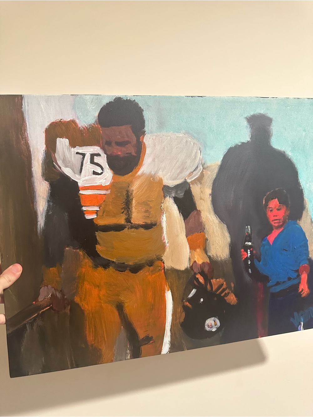Mean Joe Greene Coke Commercial Painting 18x24 1/1 Pittsburgh football